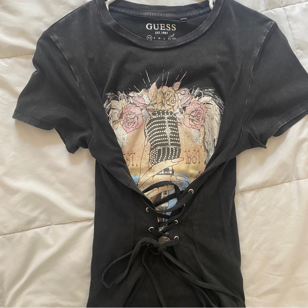 Guess corset inspired tee